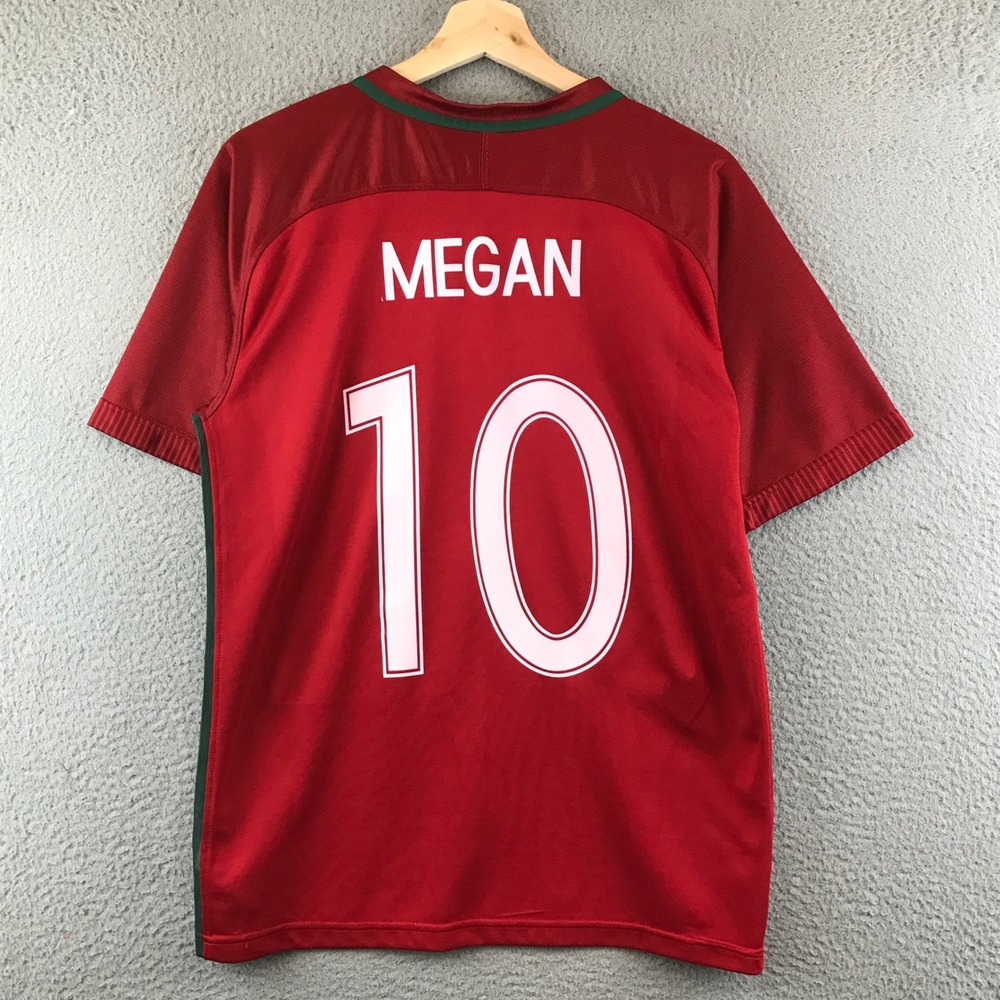 Nike‎ Portugal National Soccer Jersey Megan 10 Red Dri-Fit Men's Medium